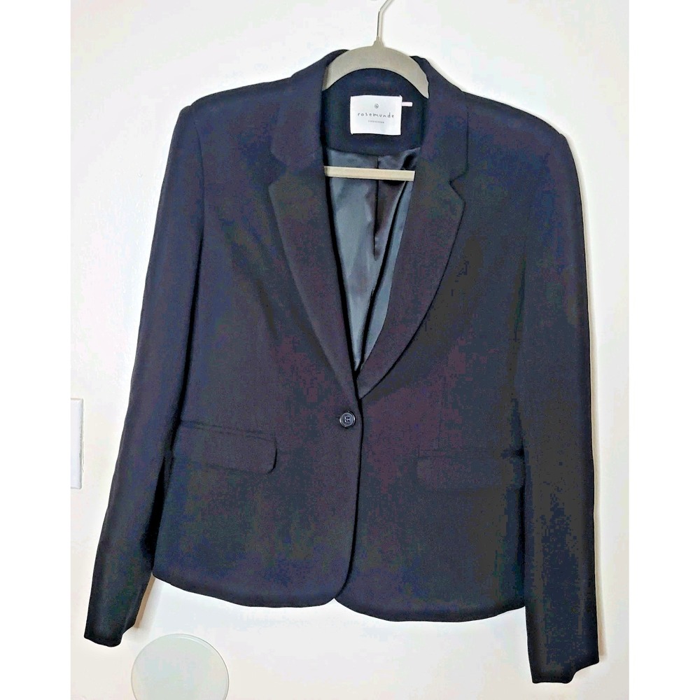 Rosemunde of Copenhagen Designer Blazer Black Size Medium Retail $145 WorkOffice
